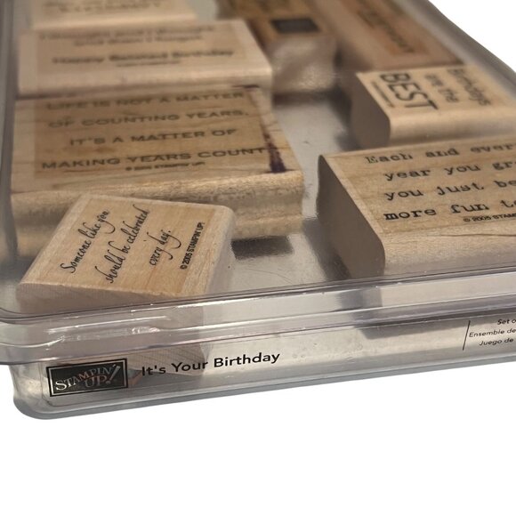 Stampin Up! "Its Your Birthday" Rubber Stamp Set - Assorted Designs For Birthday - Picture 3 of 3